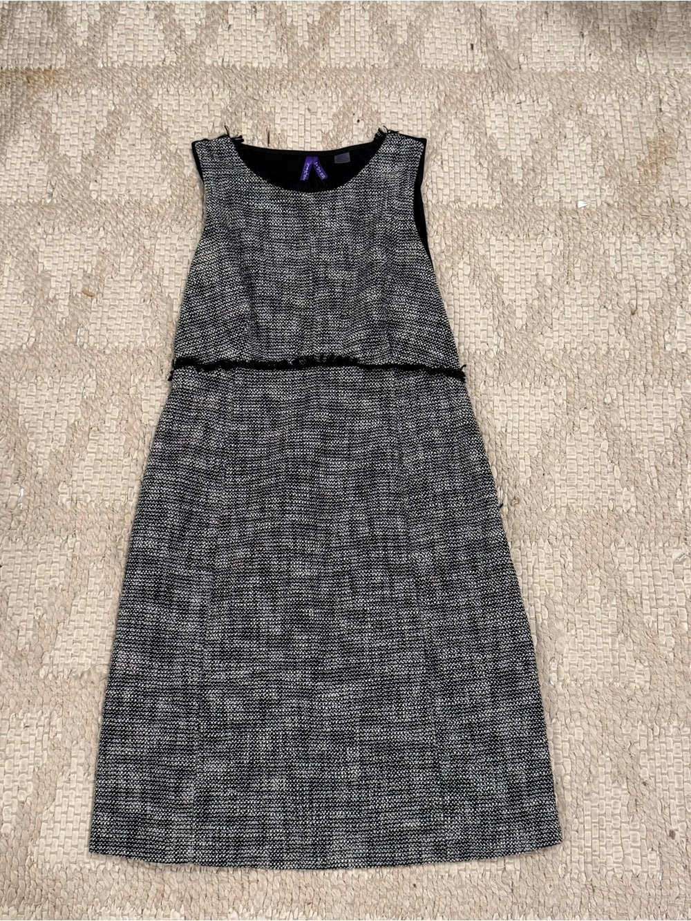 Seraphine | Maternity Black and White Tweed Mini Dress